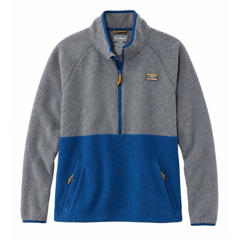 L.L.Bean Mountain Classic Fleece Quarter Zip Pullover Gray Blue Men’s Large - Picture 9 of 9